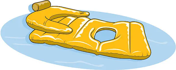 Vector illustration of Inflatable Pool Chair