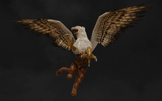 istock a pose of fantasy griffin. 1607754760