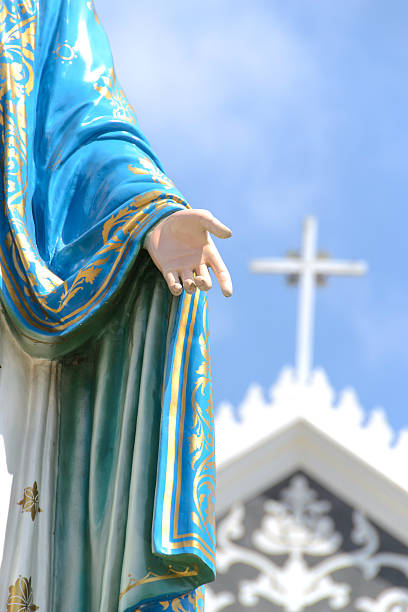 istock Virgin mary statue at catholic church 160775580