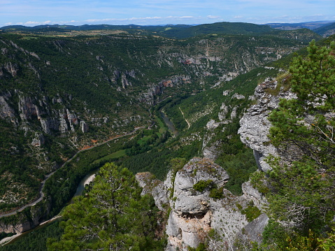 Gorges du Tarn seen from the Roc des Hourtous belvedere, Lozère