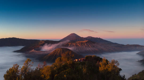 istock Stunning Aerial View of Sunrise at Mount Bromo, East Java | Volcanic Landscape 1607809597
