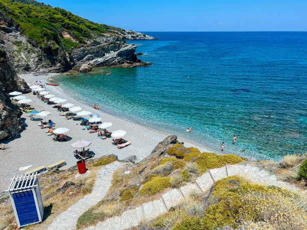 istock Perivoliou beach on Skopelos island 1607816050