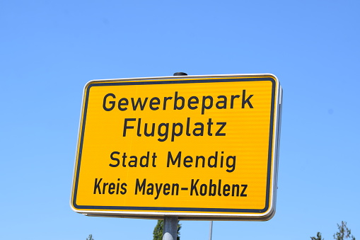 village sign of Flugplatz Mendig