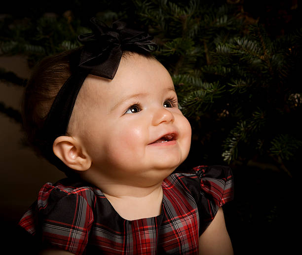 istock Baby girls first Christmas 160789077