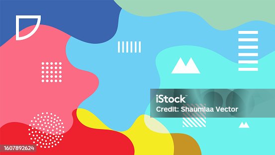 istock Modern liquid gradient abstract background with geometric element design 1607892624