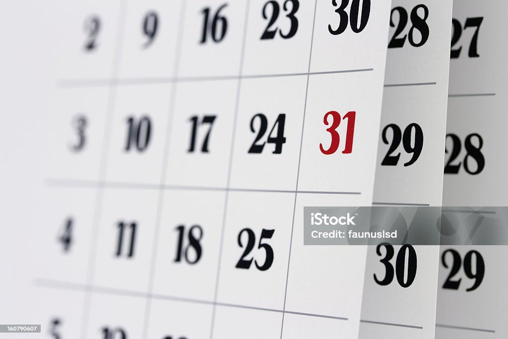 Páginas de calendário - Foto de stock de A Data royalty-free