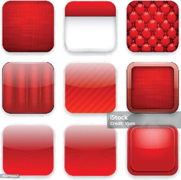 Vetores de Vermelho Ícones De Aplicativo e mais imagens de Algodão - Material Têxtil - Algodão - Material Têxtil, Aplicação móvel, Computador