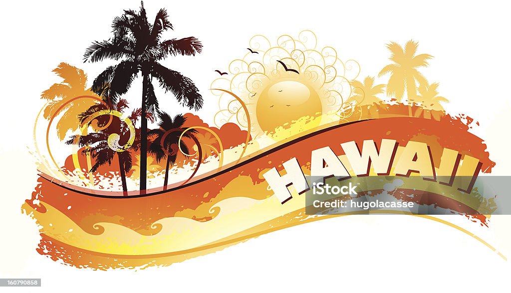 Tropische hawaii Hintergrund - Lizenzfrei Abstrakt Vektorgrafik