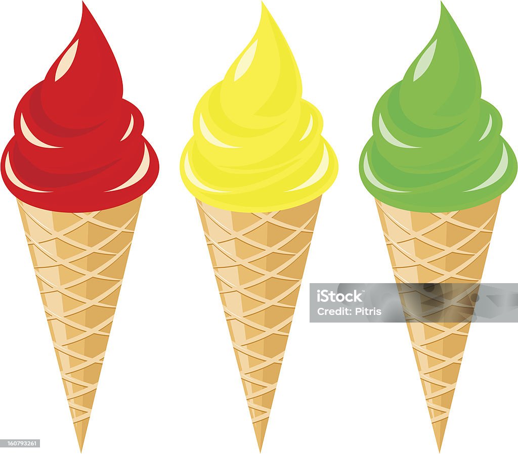 Vecteur de glace italienne sur fond blanc - clipart vectoriel de Aliment libre de droits