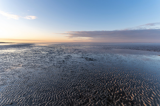 Wadden Sea at sunset