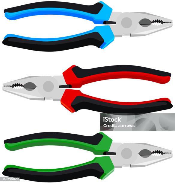 Instrument Pliers Stock Illustration - Download Image Now - Clamp, Equipment, Icon Set