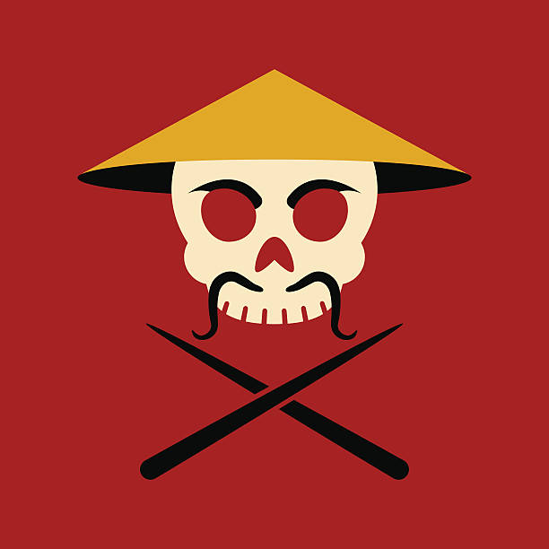 Jolly Genghis vector art illustration