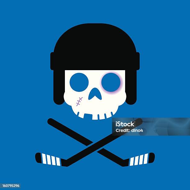 Hockey Roger Stock Illustration - Download Image Now - Skull and Crossbones, Pirate Flag, Black Eye