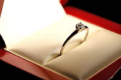 white gold ring with brilliant cut diamond