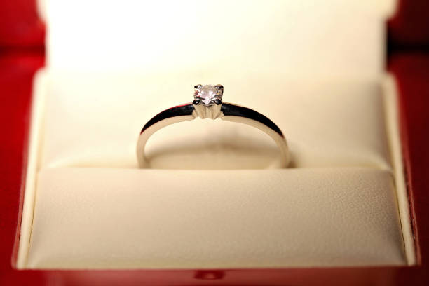 istock white gold ring with brilliant cut diamond 1607961375