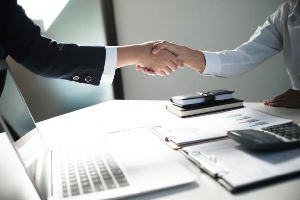 istock Image business mans handshake. Business partnership meeting successful concept. 1607962270