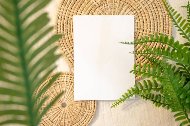 istock Blank Card Mockup designs in an authentic setting artworks or stationery designs 1607962984