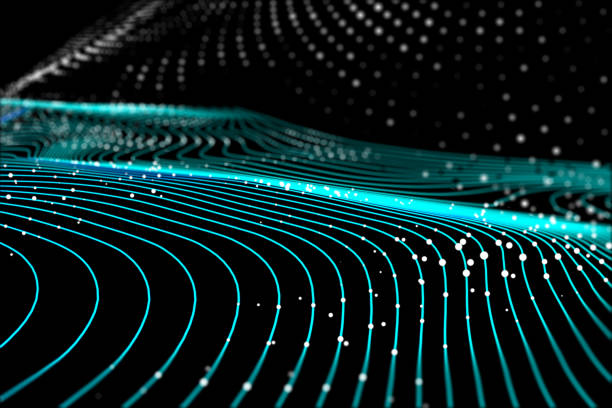 istock Big data concept, computer image of blue and blue ocean ripple 1607983347