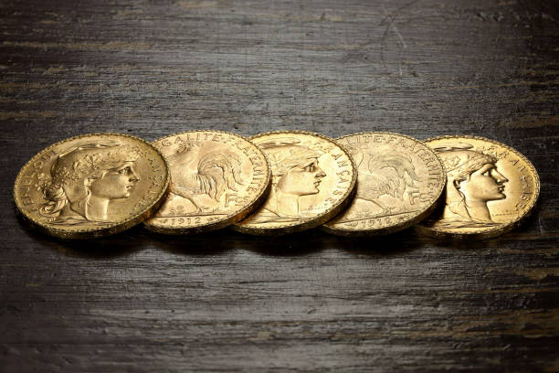 istock French 20 Francs gold coins 1608041040