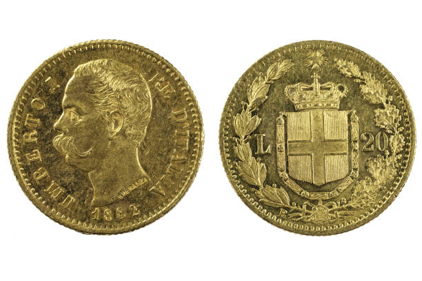 istock Italian 20 Lira gold coins 1608045844