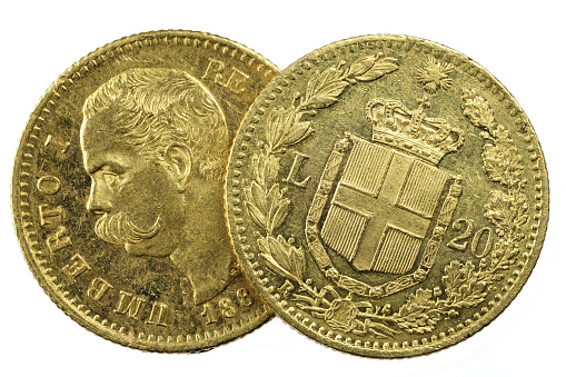 Coin on black background: Estonian kroon coin, ten senti