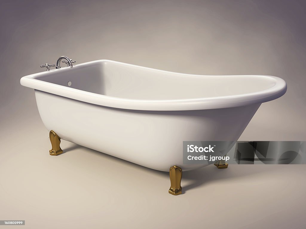 Ghisa vasca da bagno - Foto stock royalty-free di Vasca da bagno