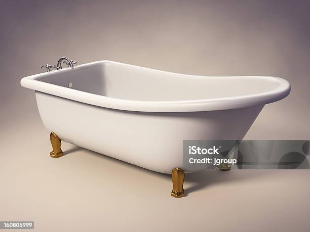 鋳鉄の独立したバスタブ - 風呂のストックフォトや画像を多数ご用意 - 風呂, カットアウト, 白背景