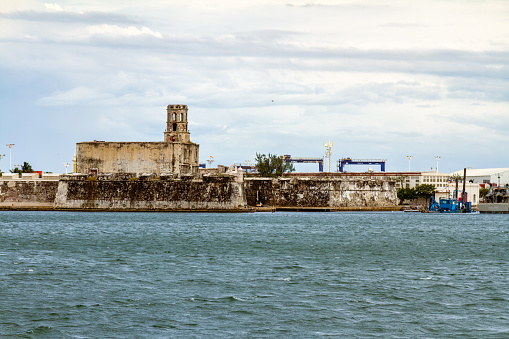 The colonial fort of San Juan de Ulua in the Port of Veracruz, as seen from the city’s pier.
