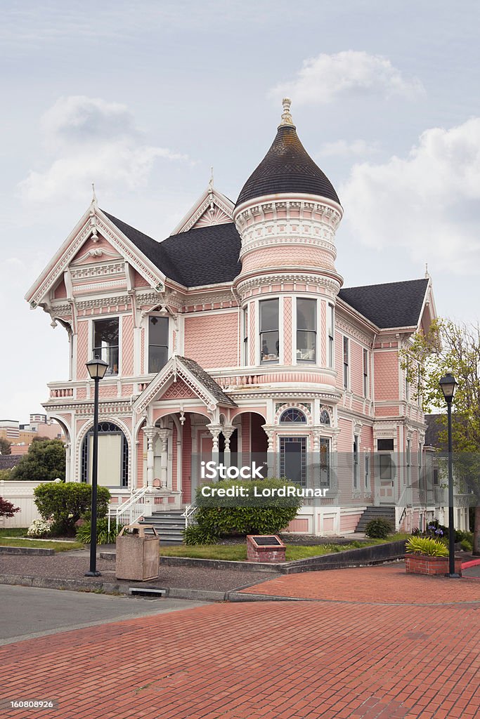 Victorian house Old victorian house called the "Pink Lady" from 1889 in Eureka, California. House Stock Photo