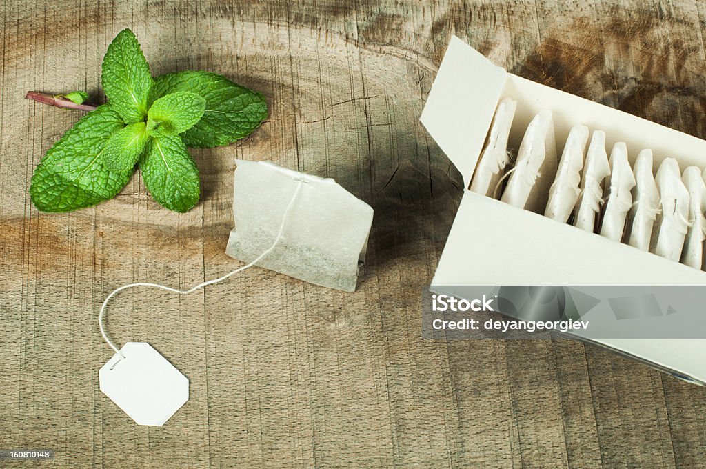 Caixa com sachês de chá - Foto de stock de Alimentação Saudável royalty-free