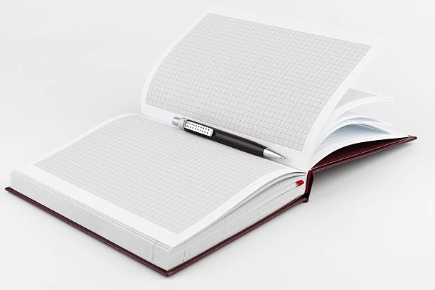 istock Black ballpoint pen in the center of diary 160812549