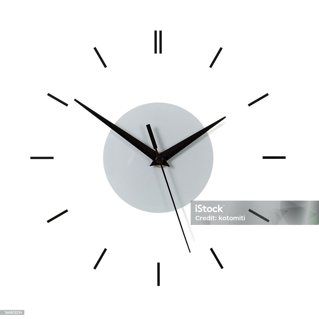 Dial de un reloj de pared - Foto de stock de Blanco - Color libre de derechos