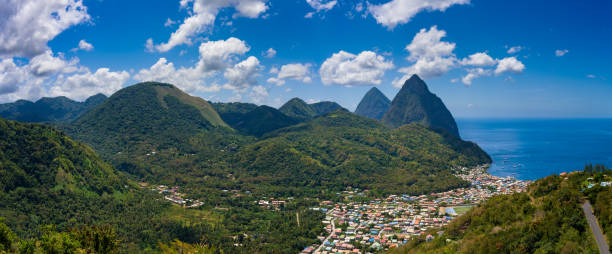 istock Soufriere Bay and Pitons, St. Lucia 1608137014