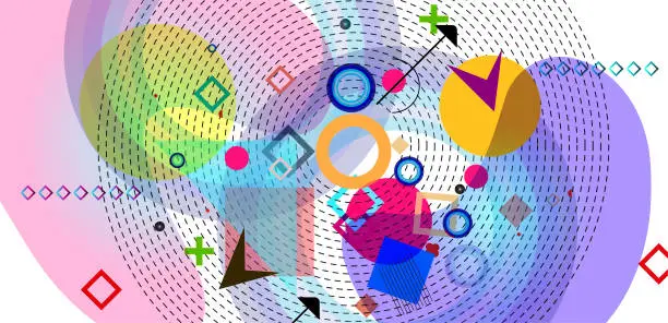 Vector illustration of Abstract colorful geometric background.