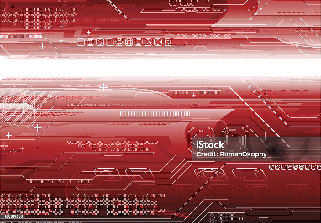 Red Tech Abstraction Stock Illustration - Download Image Now - Abstract ...