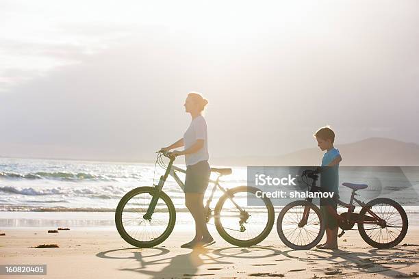 Mother And Son With Bikes Stock Photo - Download Image Now - Cycling, Galapagos Islands, Activity