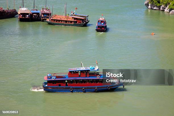 Vietnamese Junk Cruising On Halong Bay Hanoi Vietnam Stock Photo - Download Image Now