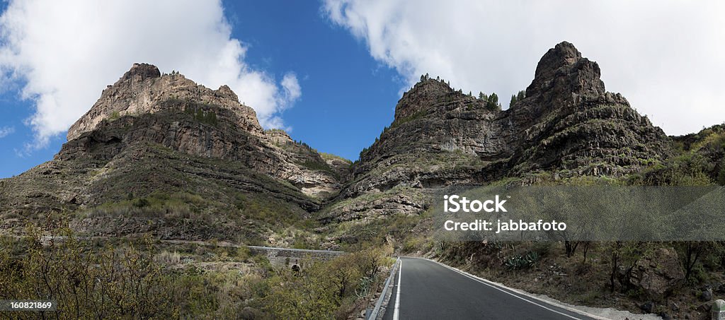 Die wunderschönen Berge, Wälder und road scape panorama in Gran Canaria - Lizenzfrei Abgeschiedenheit Stock-Foto