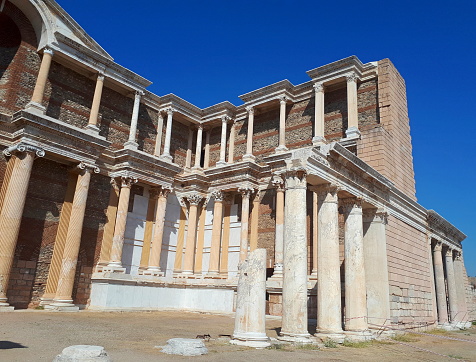 The capital of the Kingdom of Lydia - Ancient Sardis is located next to the modern village of Sart, near Salihli in the province of Manisa in Turkey.