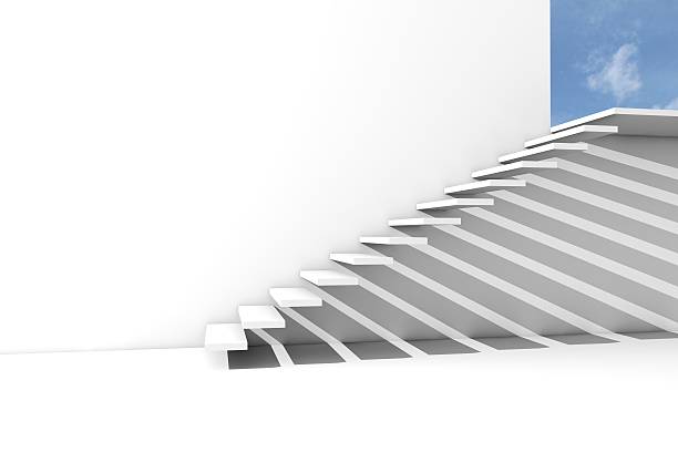 istock Render of a stairway to the blue sky 160822536