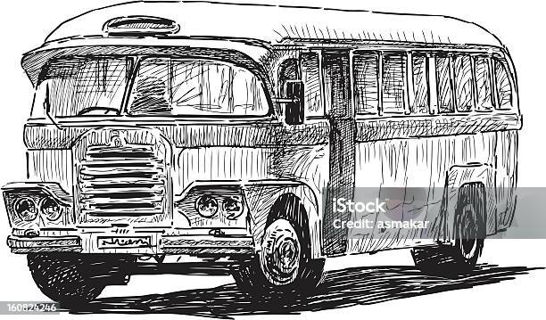 Retro Bus Vector Retro Bus Stock Illustration - Download Image Now - Bus, Old-fashioned ...
