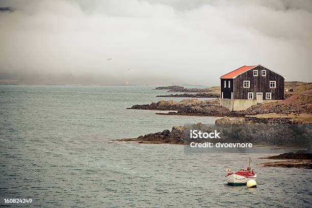 House And Boat In East Iceland Stock Photo - Download Image Now - Arctic, At The Edge Of, Atlantic Ocean