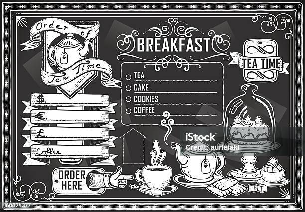 Vetores de Vintage Elemento Gráfico De Menu Do Bar e mais imagens de Estilo Vitoriano - Estilo Vitoriano, Biscoito, Bule de Chá