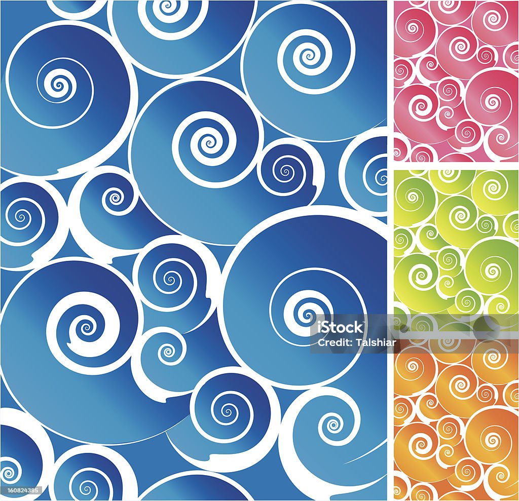 Coloré fond de spirale - clipart vectoriel de Bleu libre de droits