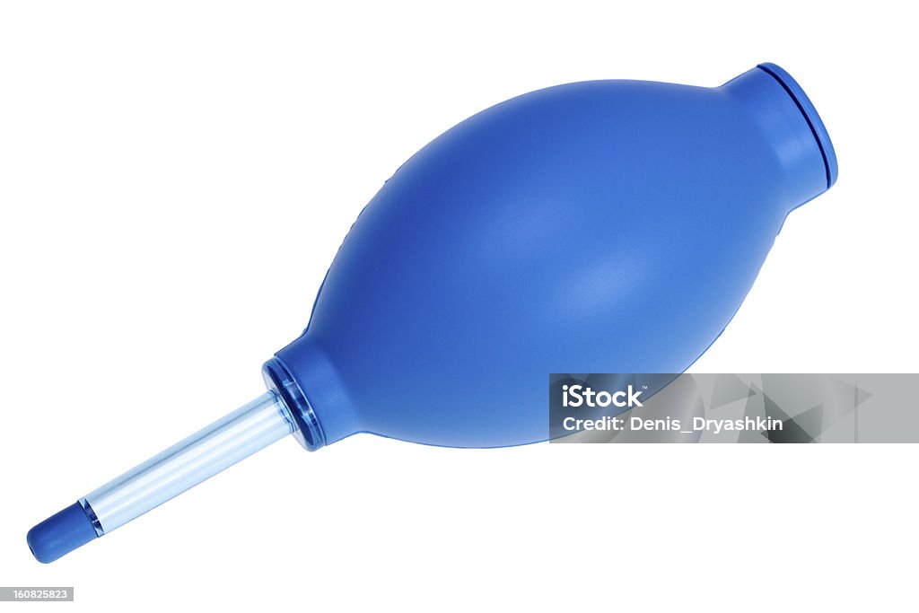 Blue rubber air blower pump dust cleaner Blue air blower rubber pump dust cleaner isolated on white background Blue Stock Photo