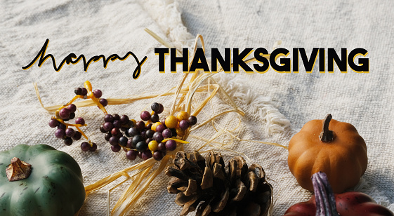 Rustic thanksgiving greeting background for festive fall season celebration sign.