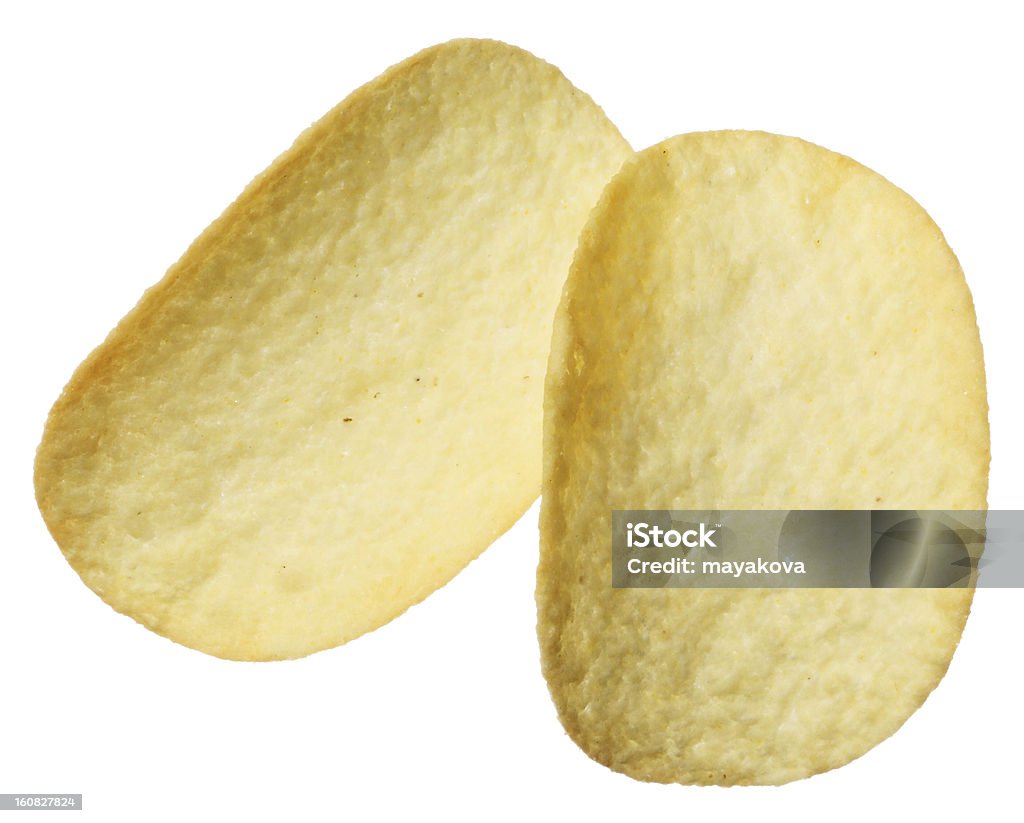 Batatas fritas isoladas no fundo branco - Royalty-free Alimentação Não-saudável Foto de stock
