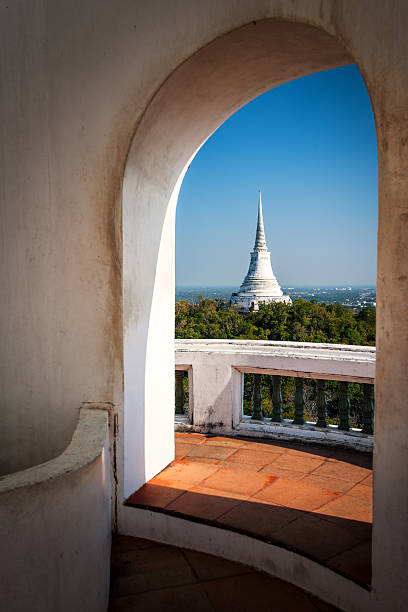 Thai temple in Phetchaburi Thailand stock photo