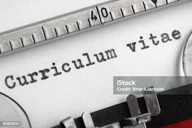 Curriculum Vitae Written On Typewriter Stock Photo - Download Image Now - Ancient, Antique, Aspirations