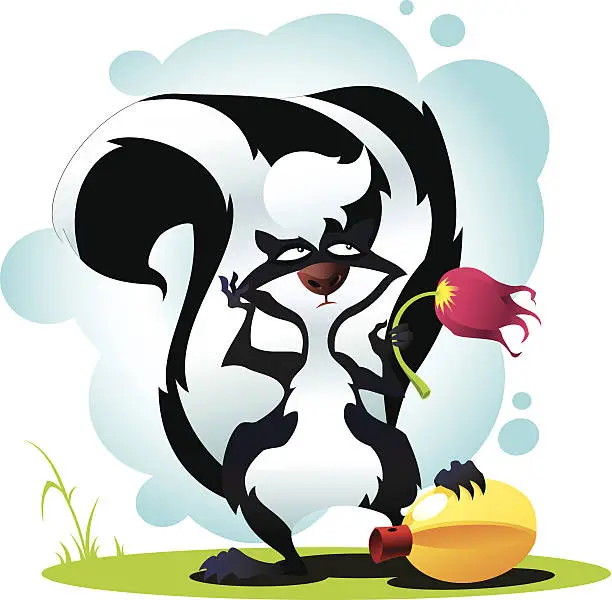 Vector illustration of Skunk girl